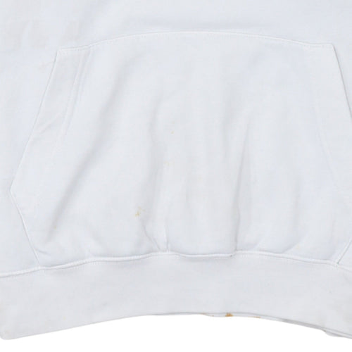 Nike Men’s White Pullover Hoodie S Logo Graphic Print Sportswear