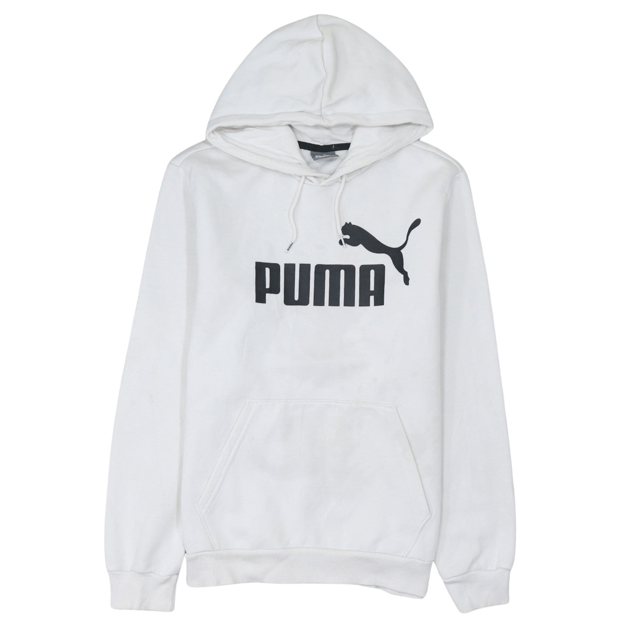 Puma Mens White Pullover Hoodie Small Logo Sportswear