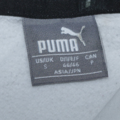 Puma Mens White Pullover Hoodie Small Logo Sportswear