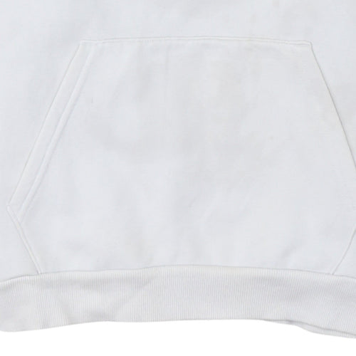 Puma Mens White Pullover Hoodie Small Logo Sportswear