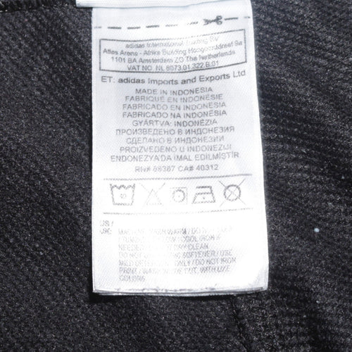Adidas Women's Black Joggers L Climalite Tapered Fleece Sportswear