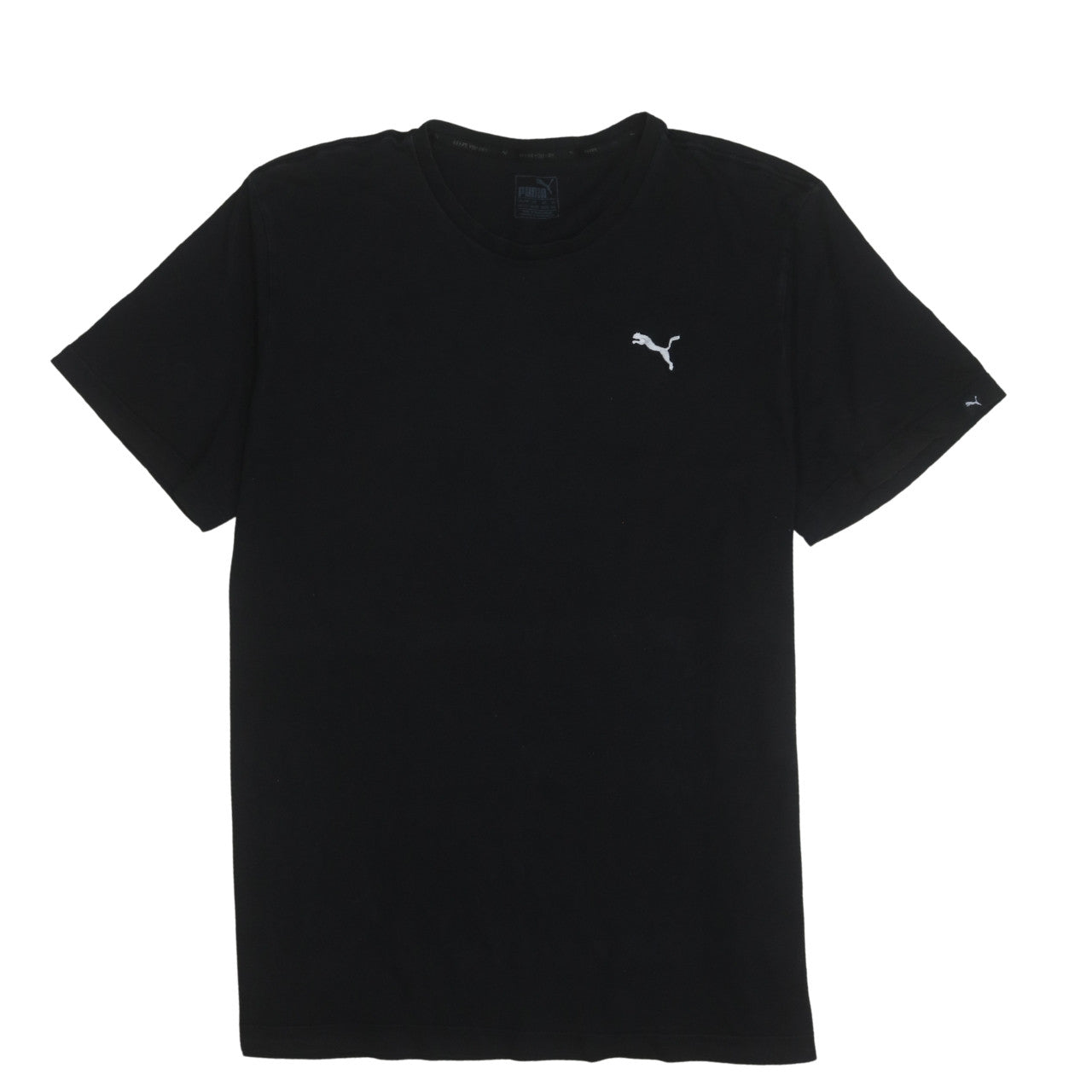 Puma Men's Black 2XL Crew Neck Cotton Short Sleeve T-Shirt