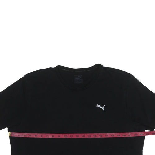 Puma Men's Black 2XL Crew Neck Cotton Short Sleeve T-Shirt