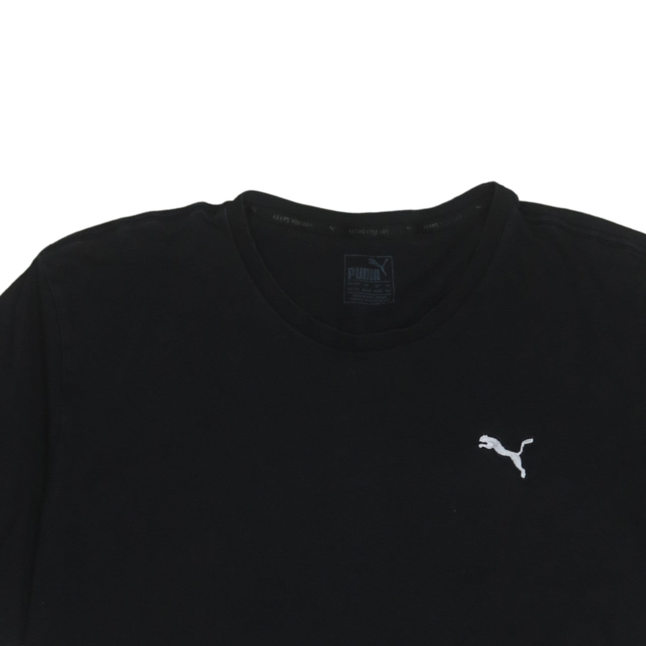 Puma Men's Black 2XL Crew Neck Cotton Short Sleeve T-Shirt