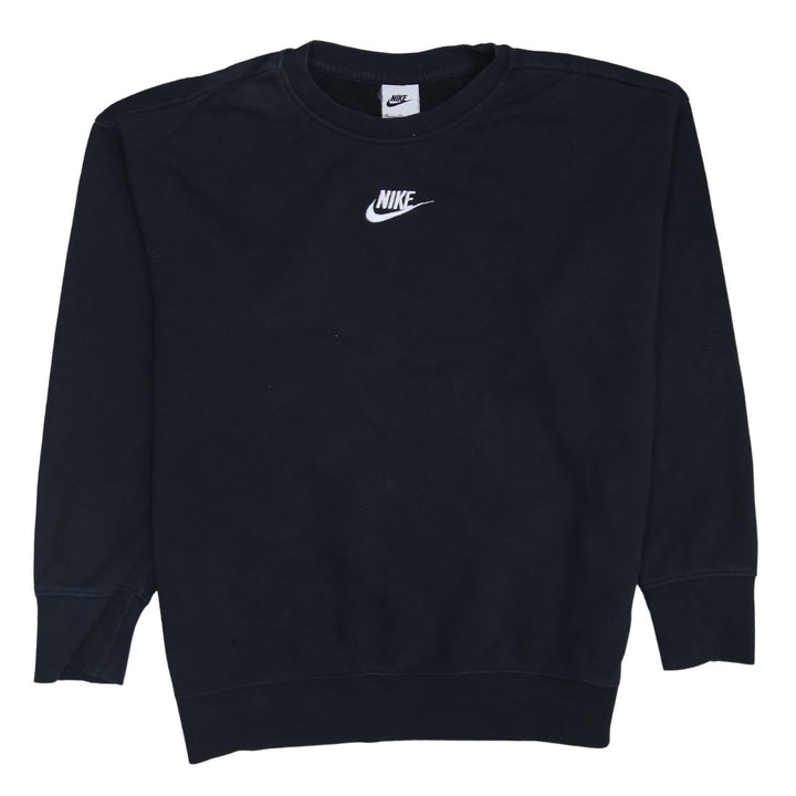 Nike Boys Black XL Sweatshirt Crew Neck Long Sleeve Logo Pullover Jumper