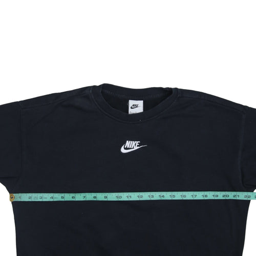 Nike Boys Black XL Sweatshirt Crew Neck Long Sleeve Logo Pullover Jumper