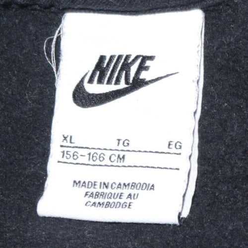 Nike Boys Black XL Sweatshirt Crew Neck Long Sleeve Logo Pullover Jumper