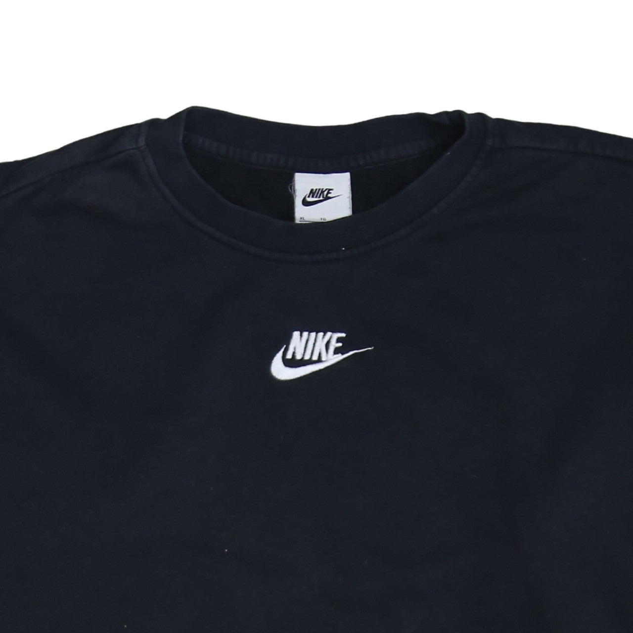 Nike Boys Black XL Sweatshirt Crew Neck Long Sleeve Logo Pullover Jumper
