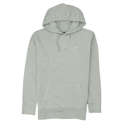 Hollister Men's Green Pullover Hoodie Small Logo Cotton Blend