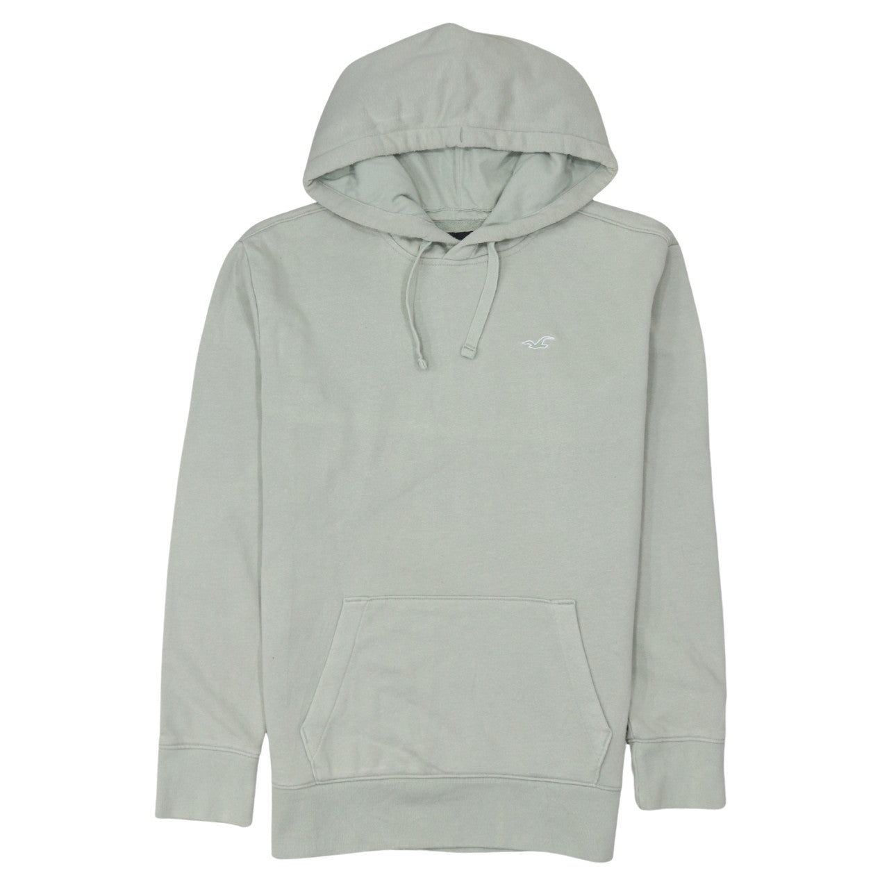 Hollister Men's Green Pullover Hoodie Small Logo Cotton Blend