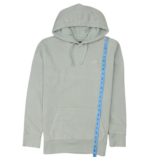Hollister Men's Green Pullover Hoodie Small Logo Cotton Blend