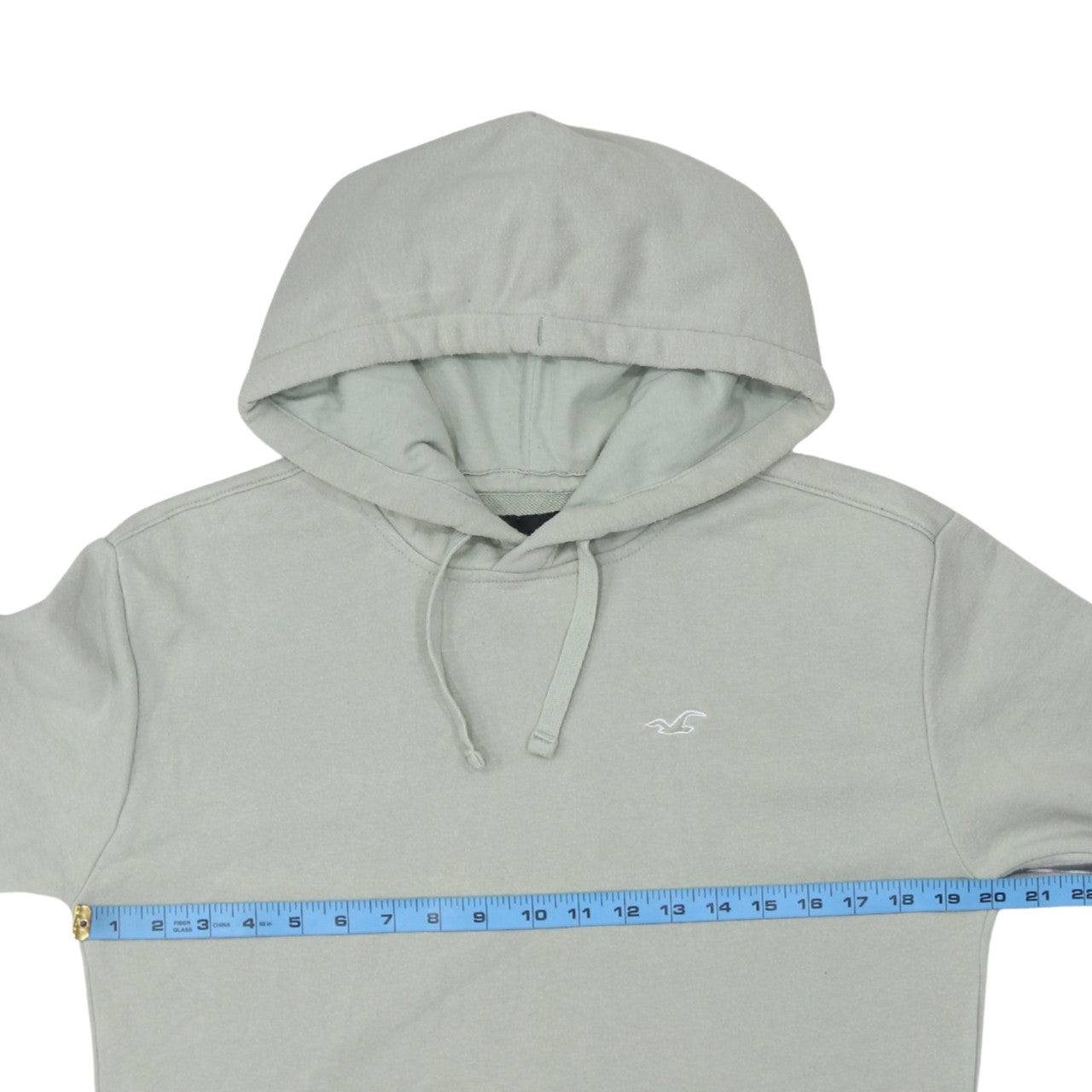 Hollister Men's Green Pullover Hoodie Small Logo Cotton Blend