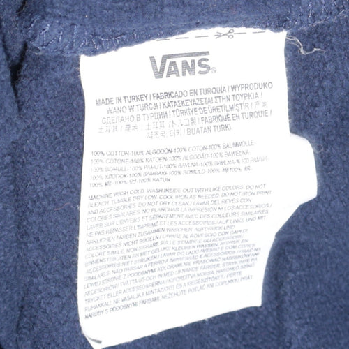 Vans Men Blue XS Crew Neck Graphic Sweatshirt Pullover