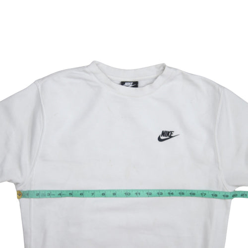 Nike Men's White XS Pullover Crew Neck Logo Sweatshirt