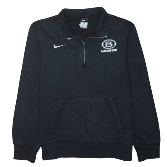 Nike Men's Black 1/4 Zip Fleece Lacrosse Sweatshirt M
