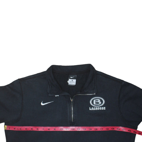 Nike Men's Black 1/4 Zip Fleece Lacrosse Sweatshirt M