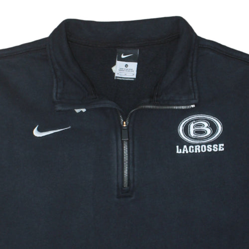 Nike Men's Black 1/4 Zip Fleece Lacrosse Sweatshirt M