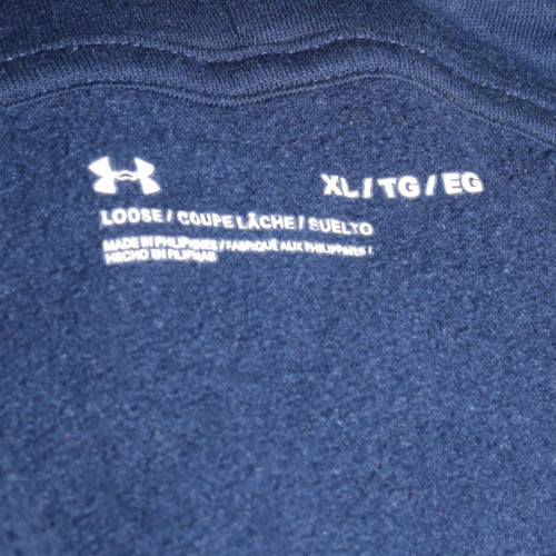 Under Armour Mens Blue XL Pullover Hoodie Fleece Relaxed Fit