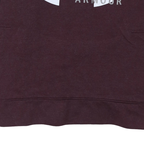 Under Armour Men's Brown XL Pullover Hoodie with Logo Print