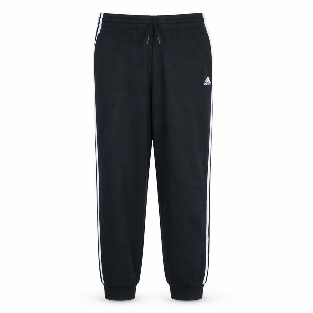 Front view of Adidas Women's Black XL Track Pants with Side Stripes
