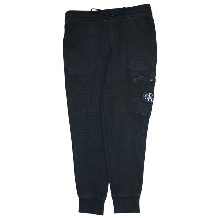 Calvin Klein Mens Black Jogger Sweatpants M Drawstring Pockets