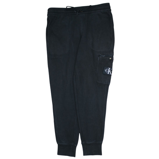 Calvin Klein Mens Black Jogger Sweatpants M Drawstring Pockets