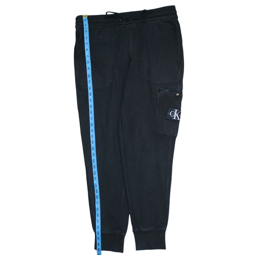 Calvin Klein Mens Black Jogger Sweatpants M Drawstring Pockets
