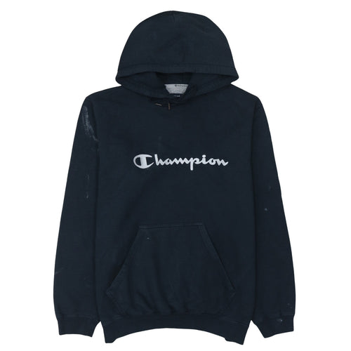 Champion Men’s Blue Pullover Hoodie L Logo Sportswear