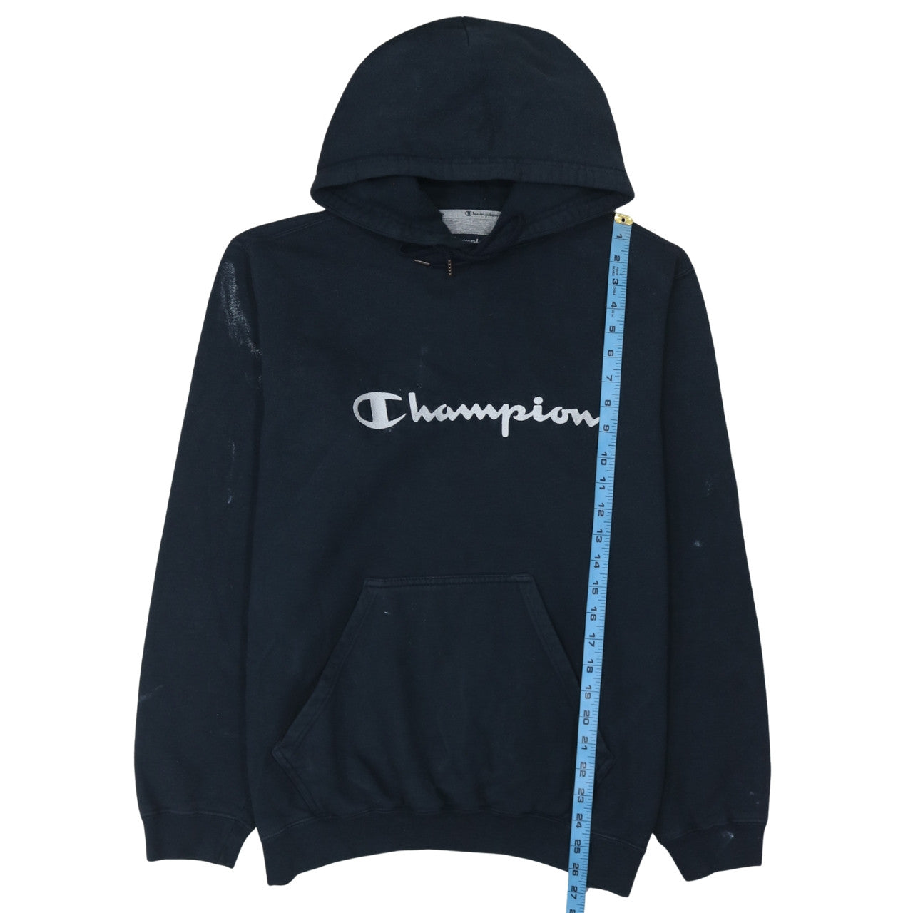 Champion Men’s Blue Pullover Hoodie L Logo Sportswear