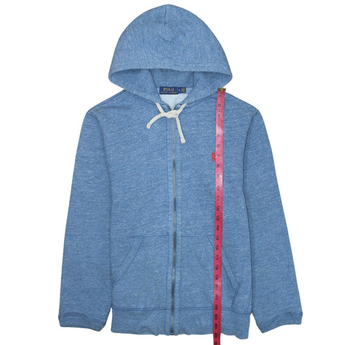 Ralph Lauren Men's Blue Full Zip Hoodie Size M Classic Cotton Blend