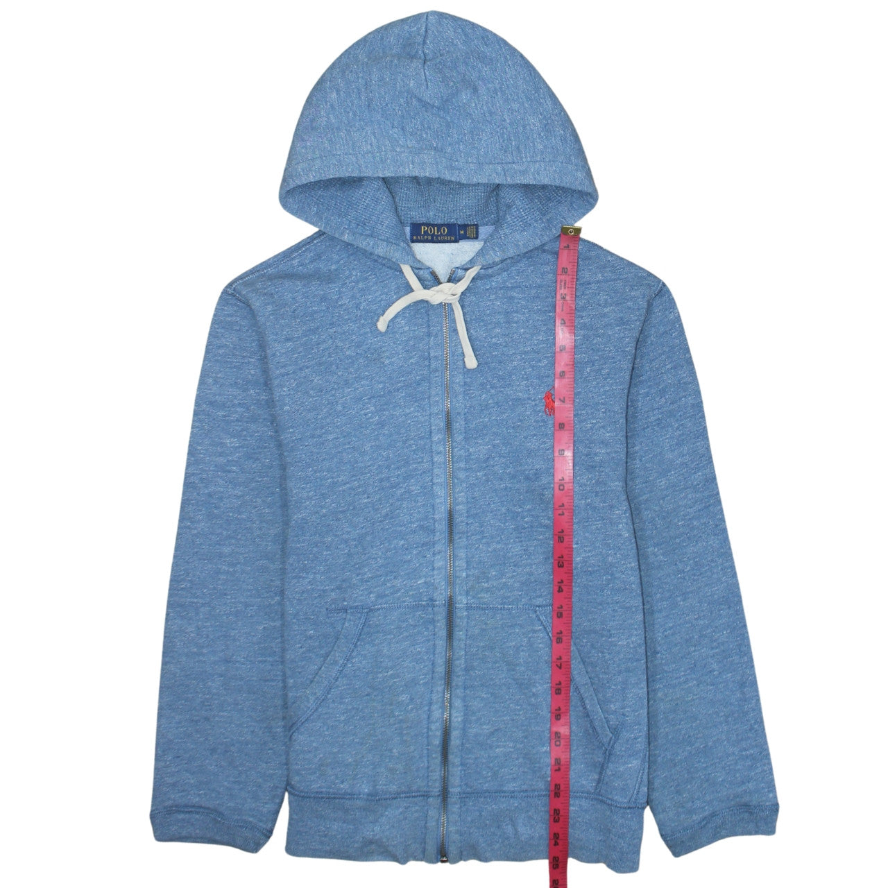 Ralph Lauren Men's Blue Full Zip Hoodie Size M Classic Cotton Blend