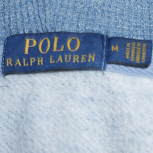 Ralph Lauren Men's Blue Full Zip Hoodie Size M Classic Cotton Blend