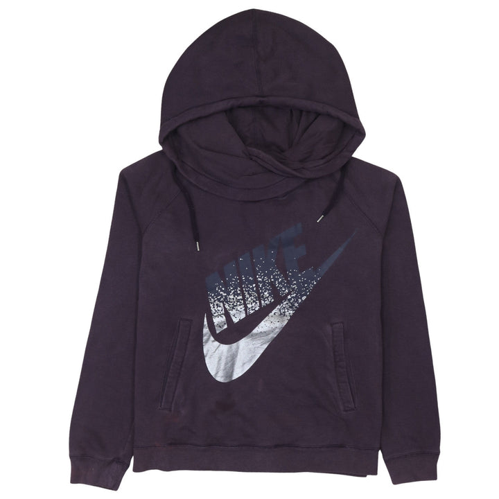 Nike Womens Purple Pullover Hoodie Size M Graphic Print Sweatshirt
