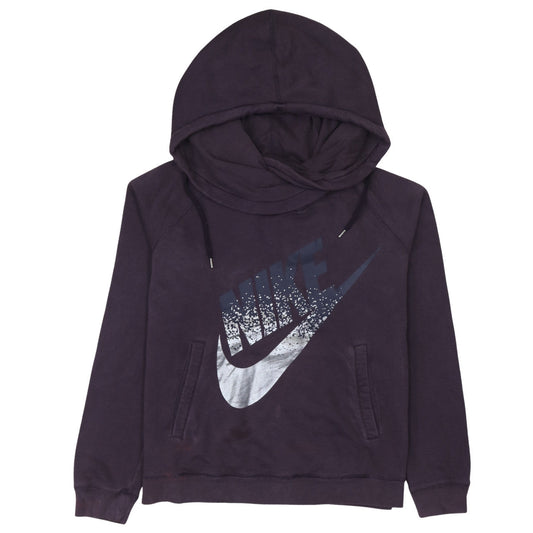 Nike Womens Purple Pullover Hoodie Size M Graphic Print Sweatshirt