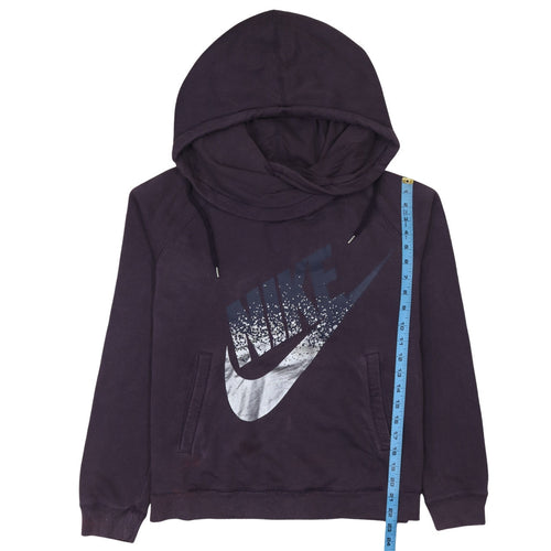 Nike Womens Purple Pullover Hoodie Size M Graphic Print Sweatshirt