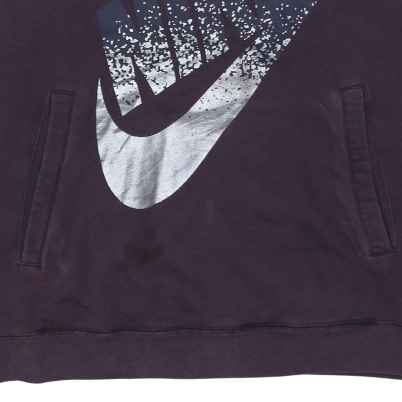 Nike Womens Purple Pullover Hoodie Size M Graphic Print Sweatshirt