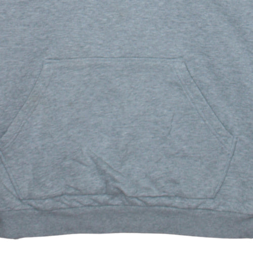 Adidas Womens Grey Pullover Hoodie Size 10 Logo Print Hooded Sweatshirt