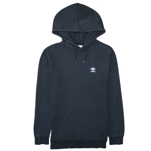 Adidas Men's Black Pullover Hoodie Small Logo Fleece Sweatshirt