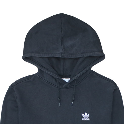 Adidas Men's Black Pullover Hoodie Small Logo Fleece Sweatshirt