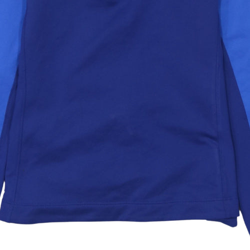 Nike Men's Blue Dri-FIT Running Hoodie Small 1/2 Zip Athletic Top