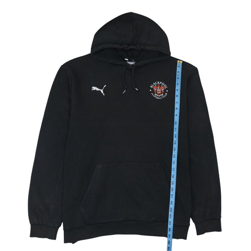 Puma Men's Black 2XL Pullover Hoodie Blackpool FC Embroidered Sportswear