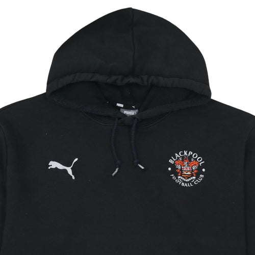 Puma Men's Black 2XL Pullover Hoodie Blackpool FC Embroidered Sportswear