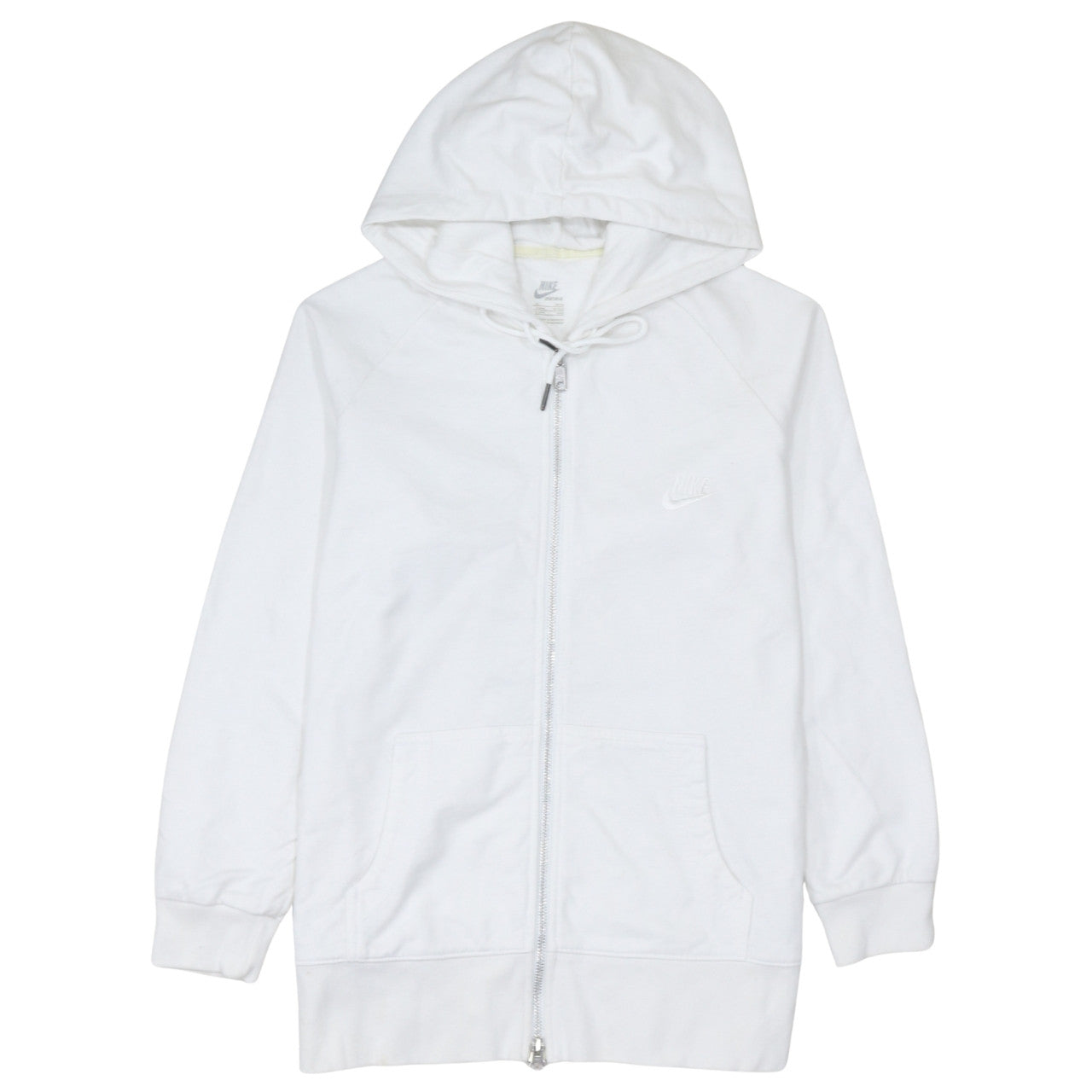 Nike Women White Full Zip Hoodie Sweatshirt Size 16/18 XL Sportswear