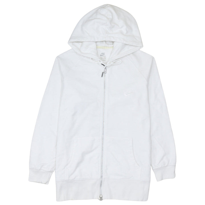 Nike Women White Full Zip Hoodie Sweatshirt Size 16/18 XL Sportswear