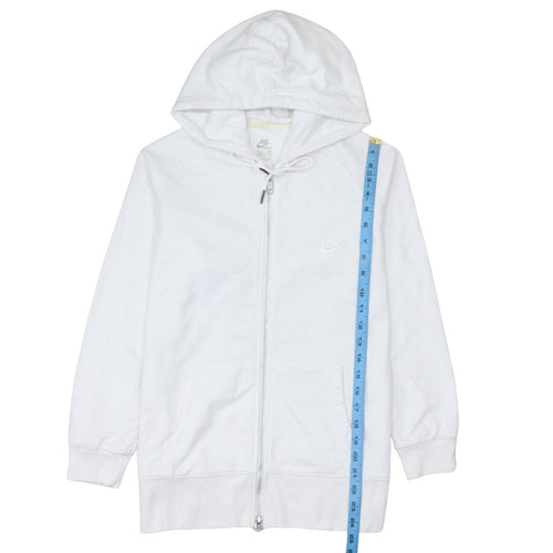 Nike Women White Full Zip Hoodie Sweatshirt Size 16/18 XL Sportswear