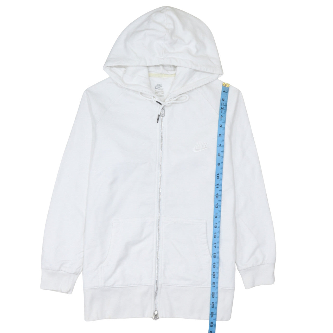 Nike Women White Full Zip Hoodie Sweatshirt Size 16/18 XL Sportswear