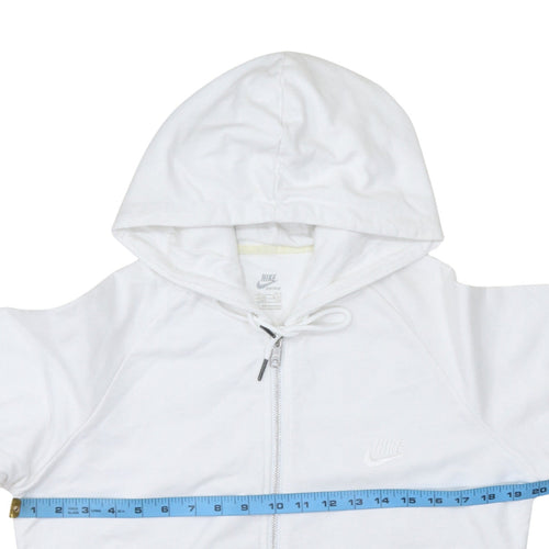 Nike Women White Full Zip Hoodie Sweatshirt Size 16/18 XL Sportswear