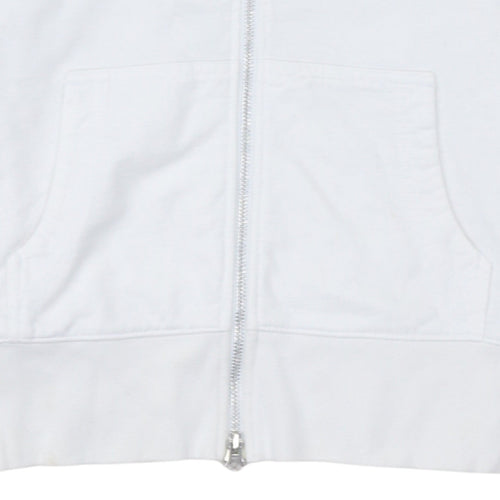 Nike Women White Full Zip Hoodie Sweatshirt Size 16/18 XL Sportswear