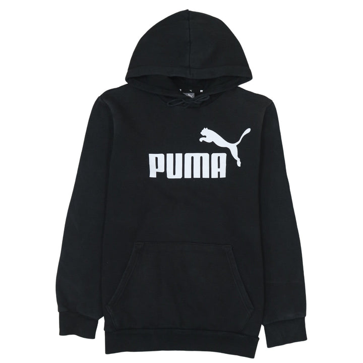 Puma Men's Black Pullover Hoodie Small Logo Sports Fleece