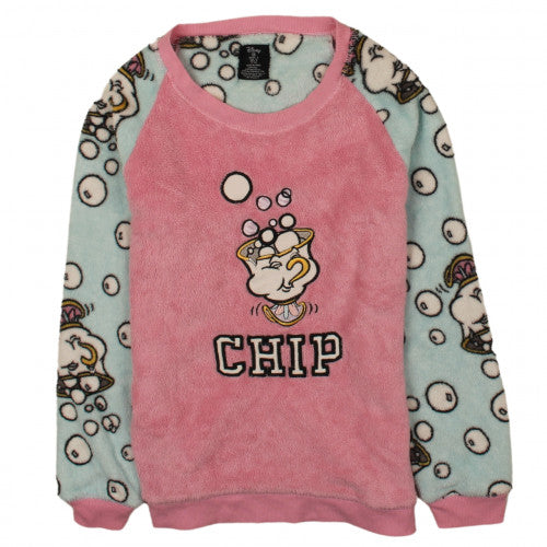 Disney Beauty and the Beast Chip Fleece Nightshirt Pink XS (UK 4)